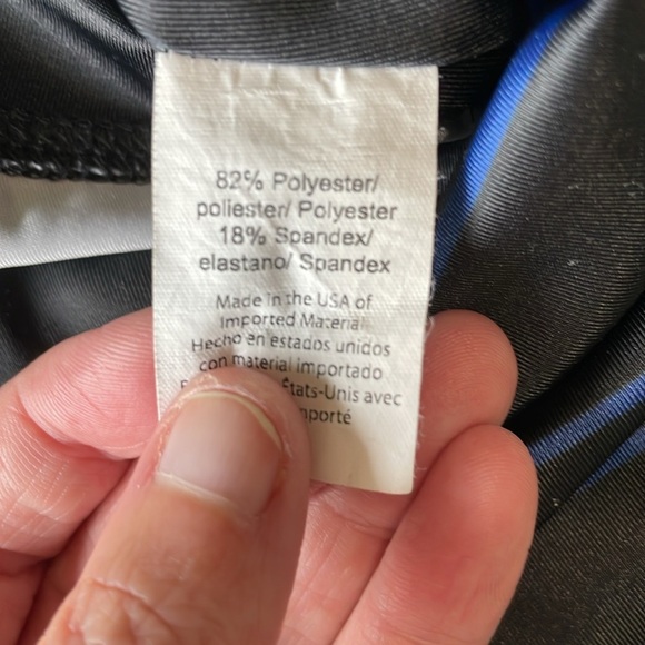 Beyond Yoga Pink/Blue/Black Striped Ankle Leggings Size Small - Picture 5 of 6